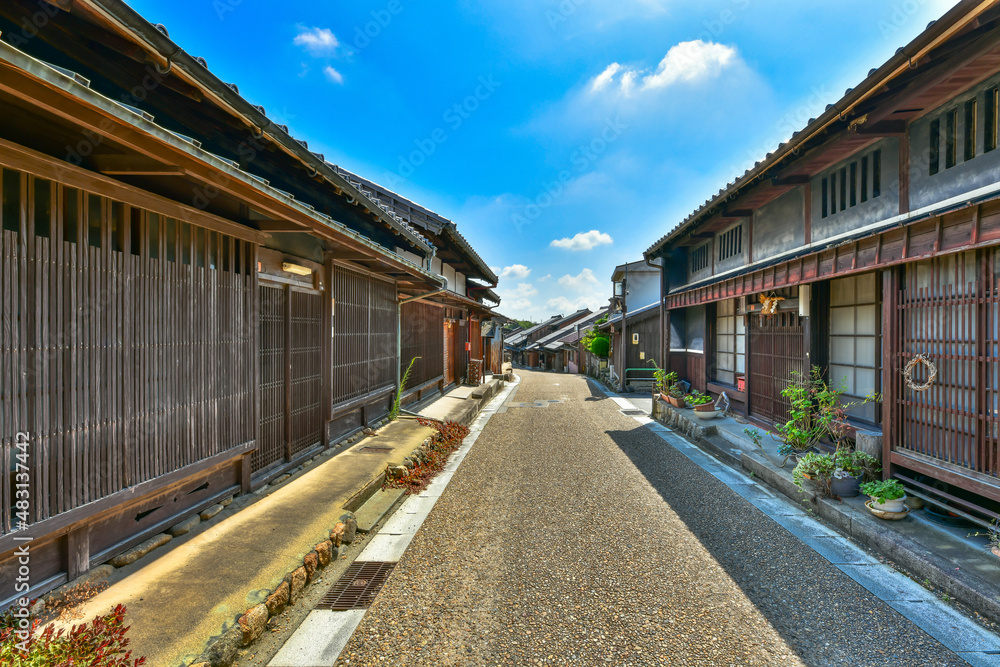 三重県　東海道　関宿の町並み