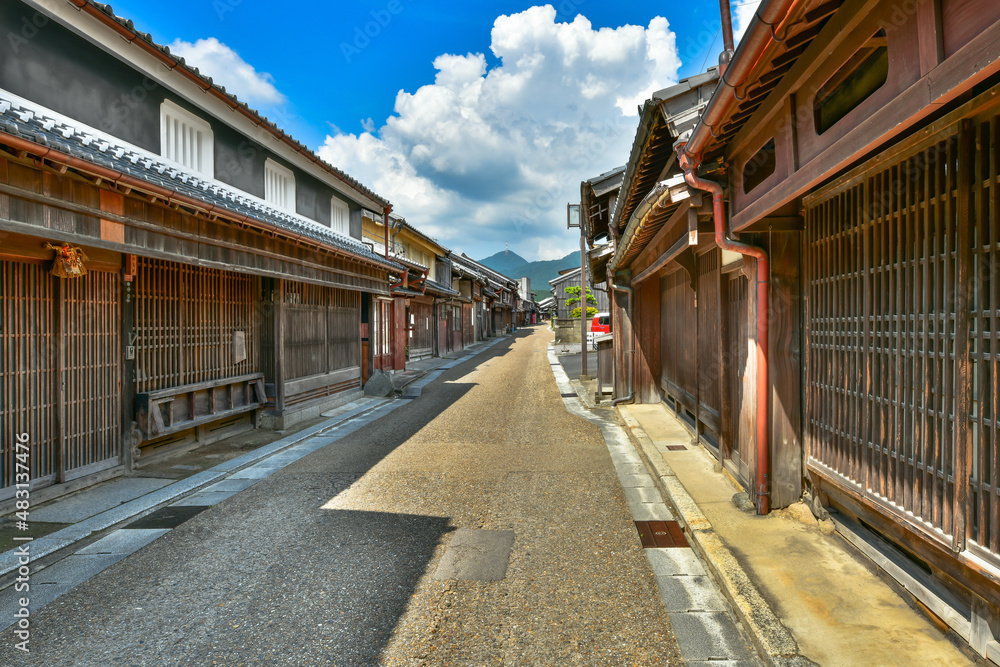 三重県　東海道　関宿の町並み