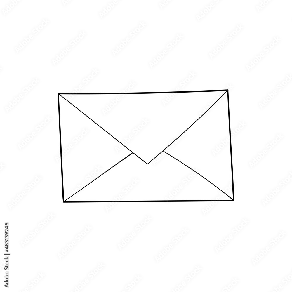 Envelope icon hand drawn vector illustration Envelope icon hand drawn vector illustration