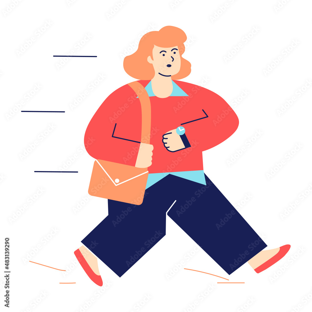 woman in a hurry to work woman in a hurry to work