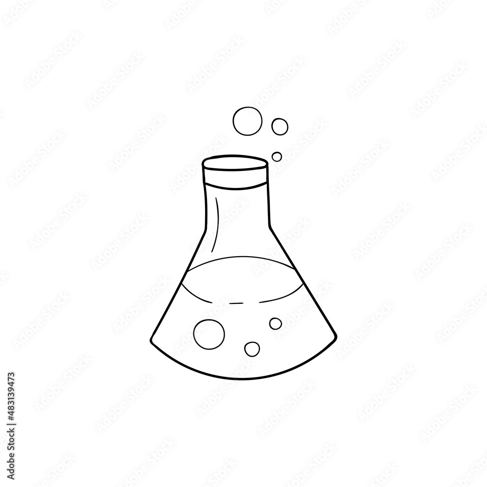 Chemical icon, hand drawn vector illustration Chemical icon, hand drawn vector illustration