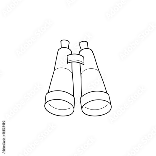 Binoculars hand drawn outline doodle icon.
