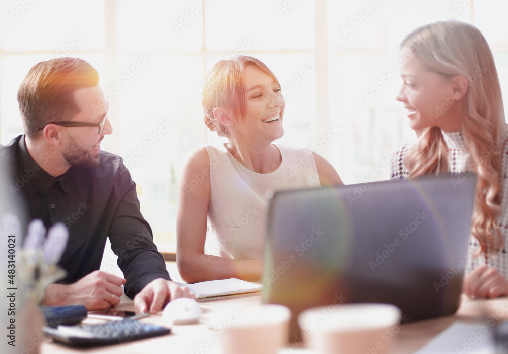 close up.successful business team discussing new ideas close up.successful business team discussing new ideas