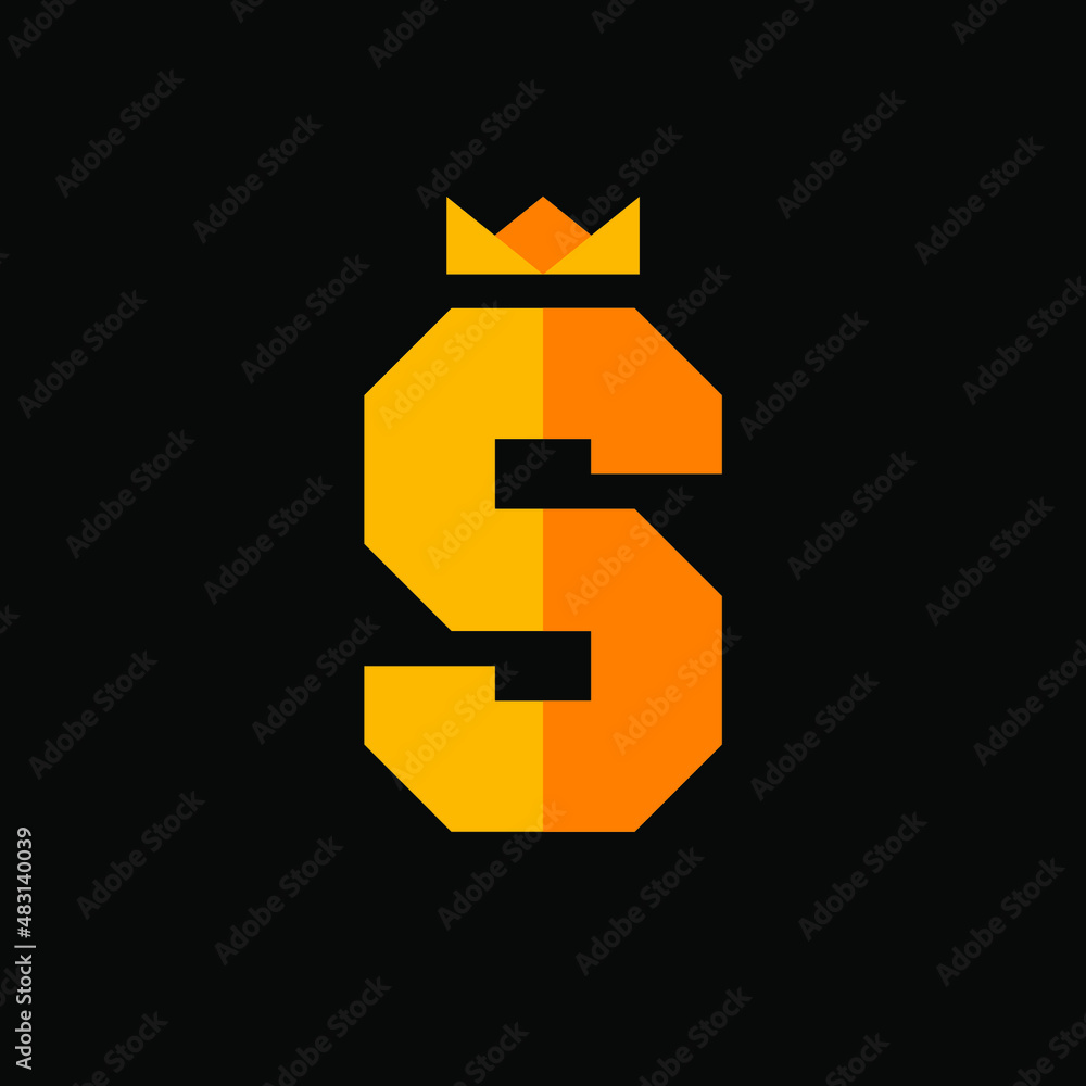 Letter S Crown Logo Design Template Inspiration, Vector Illustration. Letter S Crown Logo Design Template Inspiration, Vector Illustration.