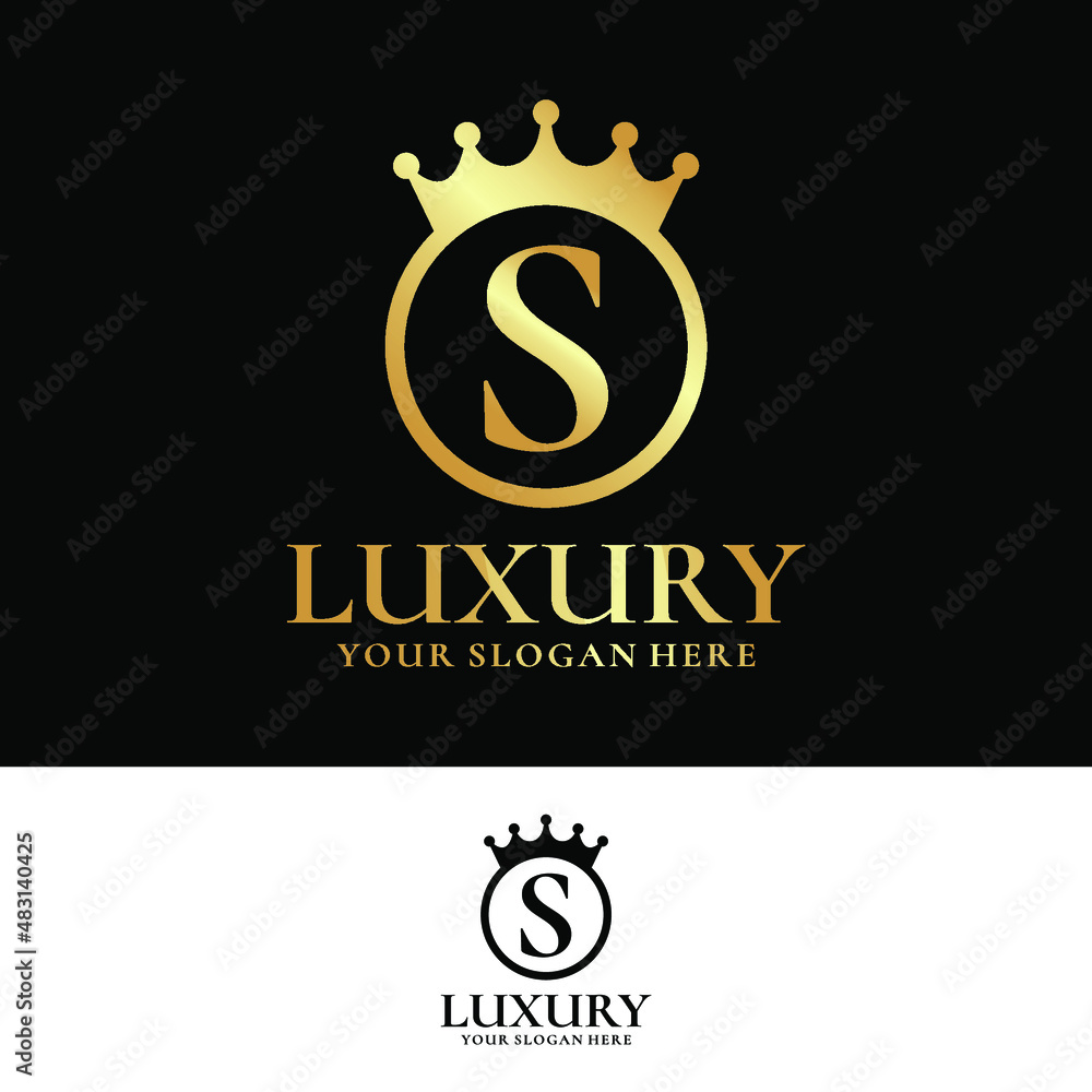 Letter S Crown Logo Design Template Inspiration, Vector Illustration. Letter S Crown Logo Design Template Inspiration, Vector Illustration.