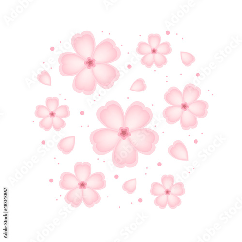 Sakura flower pattern. wallpaper. background. free space for text. copy space. blank.