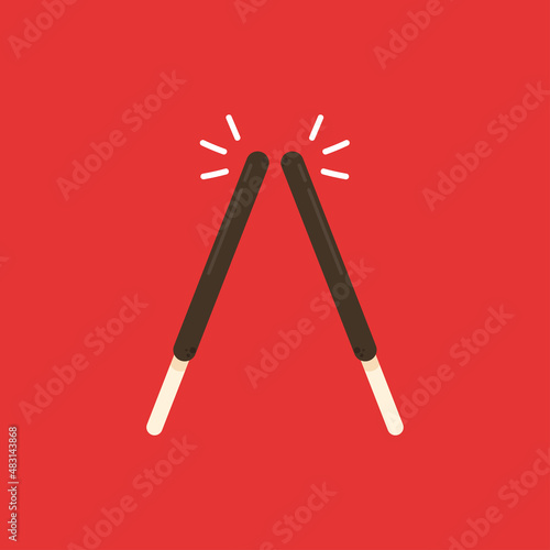 Chocolate sticks. Dipped stick. Dipped stick pattern vector. chocolate dipped cookie sticks.