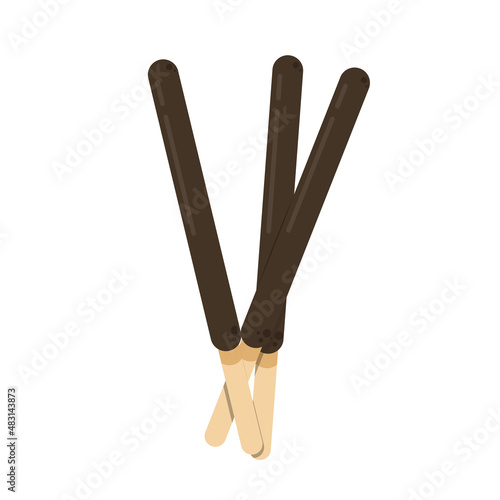 Chocolate sticks. Dipped stick. Dipped stick pattern vector. chocolate dipped cookie sticks.
