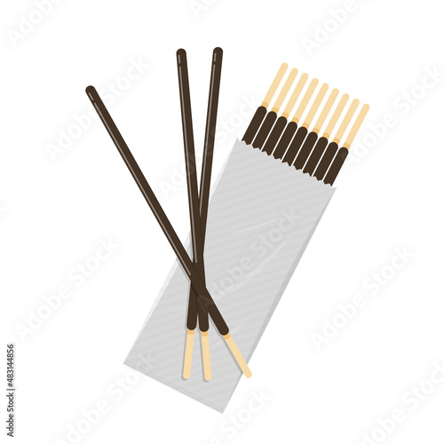 Chocolate sticks. Dipped stick. Dipped stick pattern vector. chocolate dipped cookie sticks.