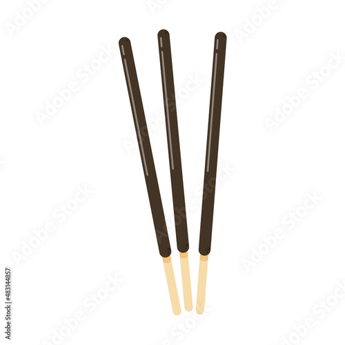 Chocolate sticks. Dipped stick. Dipped stick pattern vector. chocolate dipped cookie sticks.