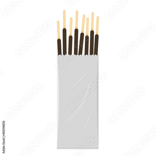 Chocolate sticks. Dipped stick. Dipped stick pattern vector. chocolate dipped cookie sticks.