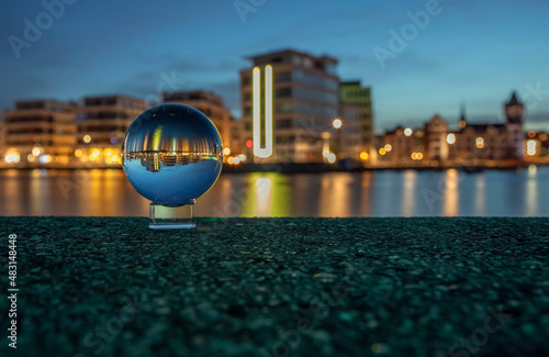 Crystal ball on the city Dortmund 