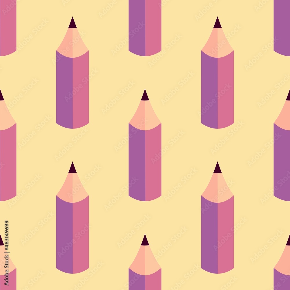 Kids seamless pencil pattern for fabrics and textiles and packaging and gifts and cards and linens Kids seamless pencil pattern for fabrics and textiles and packaging and gifts and cards and linens