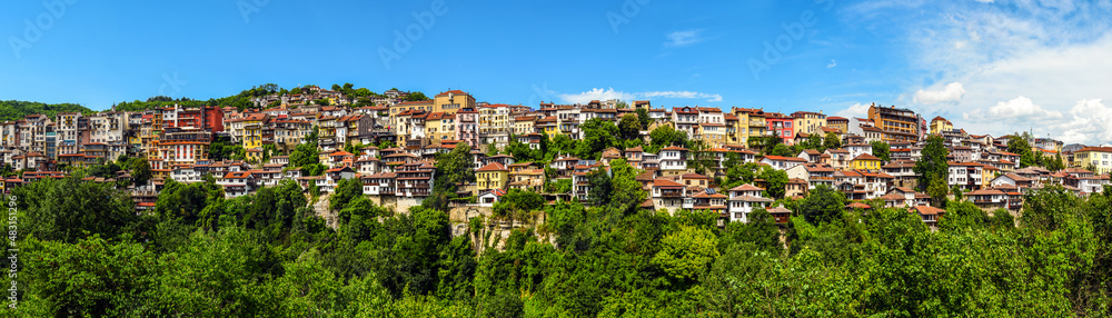 Houses on the mountain panorama - Veliko Tarnovo, Bulgaria