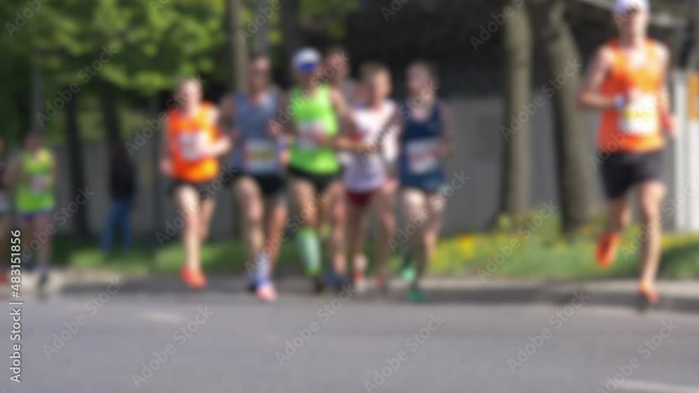 Marathon runners in 4K slow motion 60fps Marathon runners in 4K slow motion 60fps