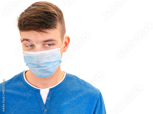 Sad Man in the Flu Mask © Sabphoto
