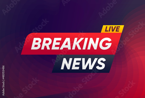 Breaking News Banner, Background vector design