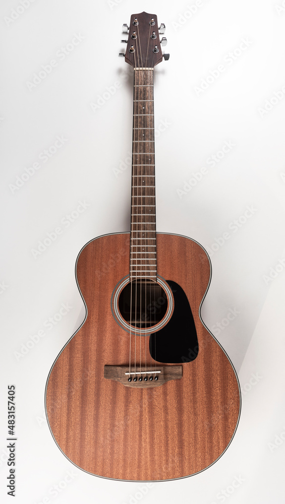 Fototapeta premium Traditional mahogany acoustic guitar