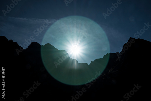 Sun lens  effect mountains / contrast © Mariusz