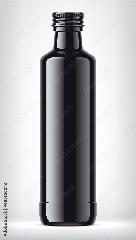 Black Bottle on background. Black Bottle on background.
