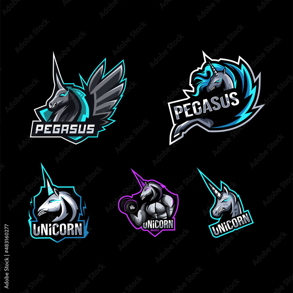 Horse logo mascot collection design