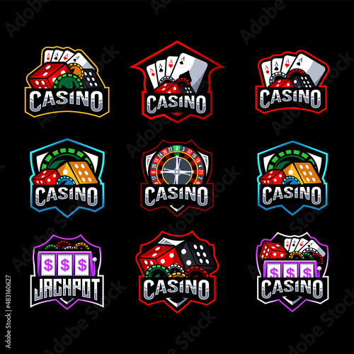 Casino logo mascot collection design