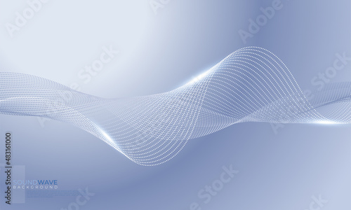 Abstract wave element for design. Digital frequency track equalizer. Stylized line art background. Vector