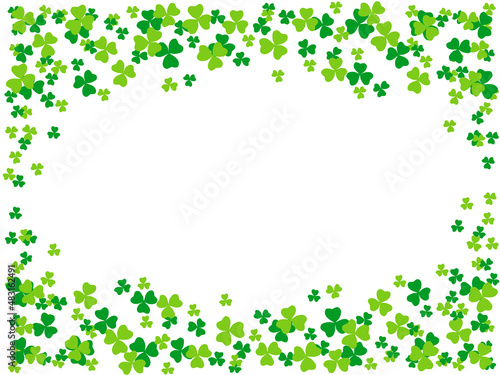 St. Patrick's Day Clover background. Vector for banner, poster, greeting card, flyer, postcard, sticker, etc.