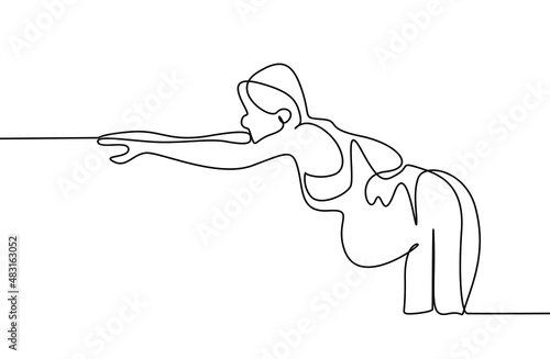 pregnant woman doing sports and exercise