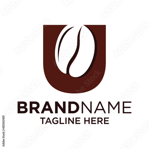 Letter U Coffee Logo Design Template Inspiration, Vector Illustration.