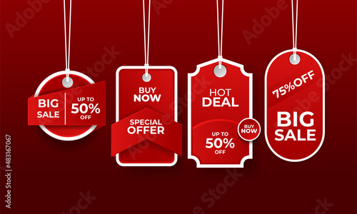 Promotion sale labels best offers