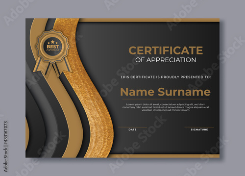 Premium certificate diploma design template
