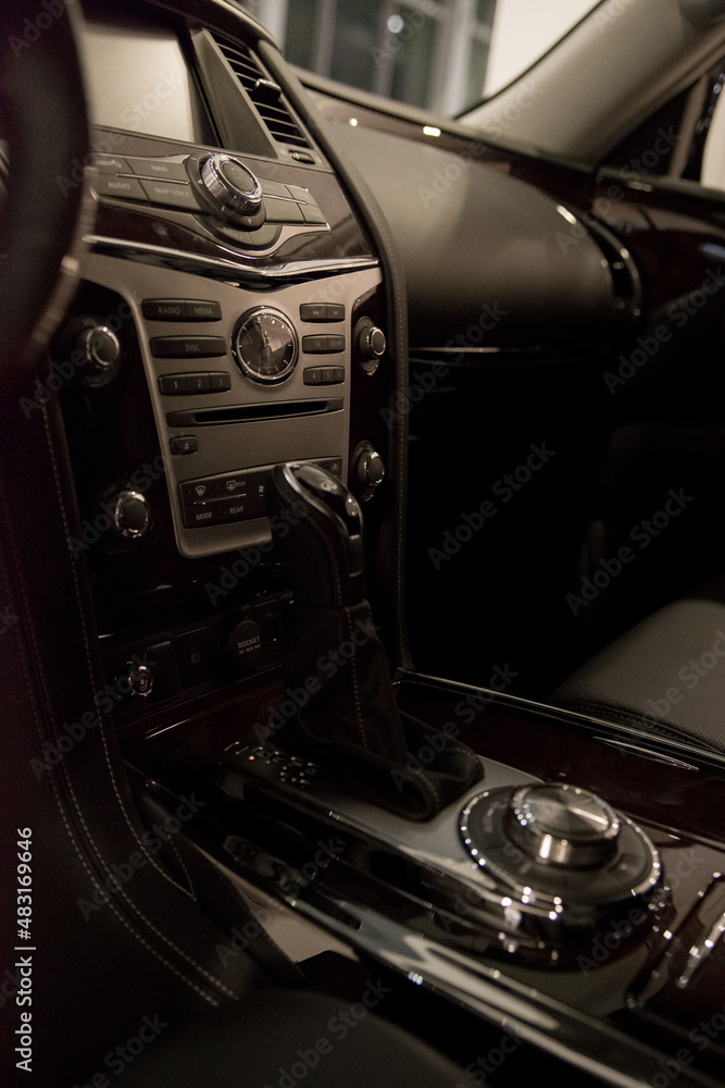 new interior of an expensive car