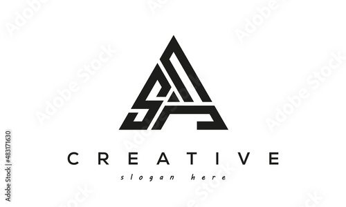 SNJ creative tringle three letters logo design photo