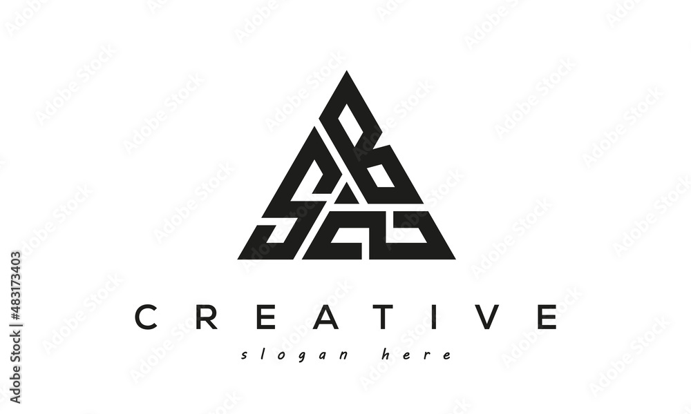 SBZ creative tringle three letters logo design Stock Vector | Adobe Stock