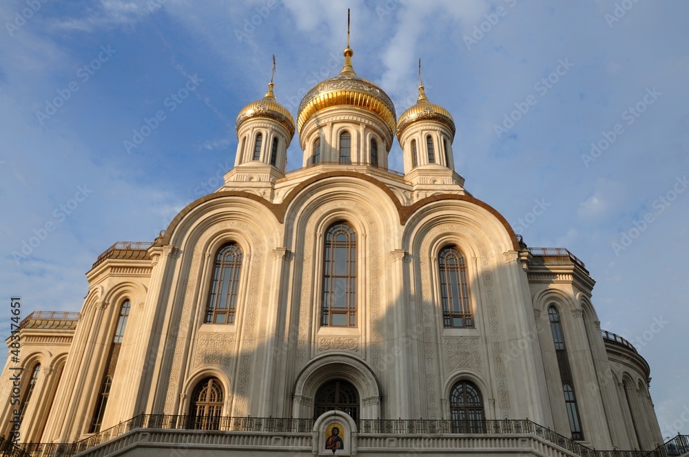 Fototapeta premium Sretensky Monastery is a Moscow Stavropol (since 1995) monastery of the Russian Orthodox Church. It was founded in 1397 by Prince Vasily I on Kuchkov Field in memory of the deliverance of Moscow from 