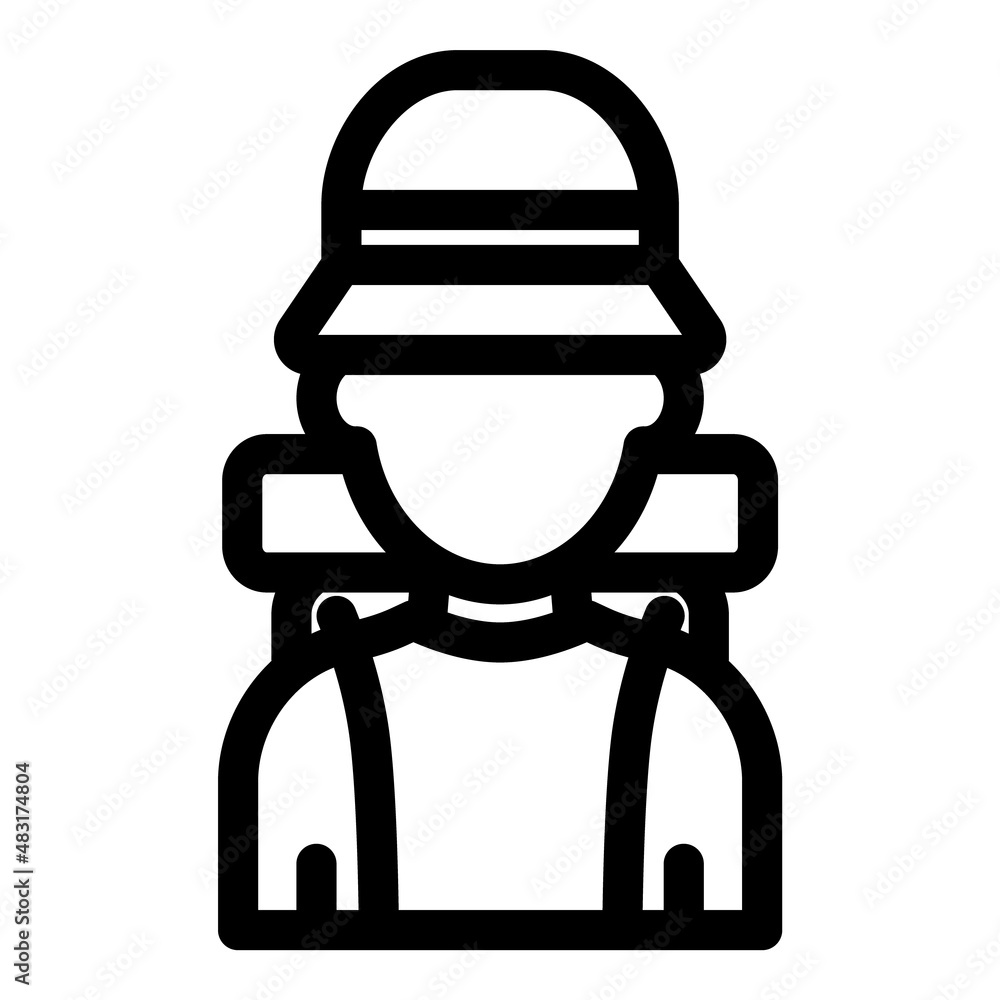 Tourist Flat Icon Isolated On White Background Tourist Flat Icon Isolated On White Background