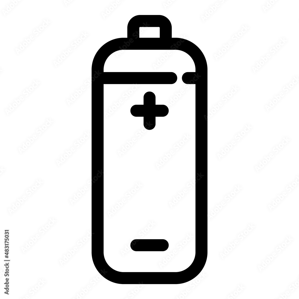 Battery Flat Icon Isolated On White Background Battery Flat Icon Isolated On White Background