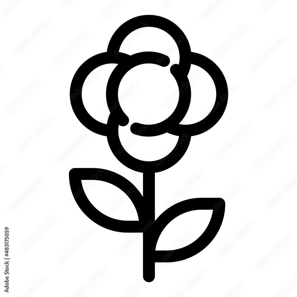 Flower Flat Icon Isolated On White Background Flower Flat Icon Isolated On White Background