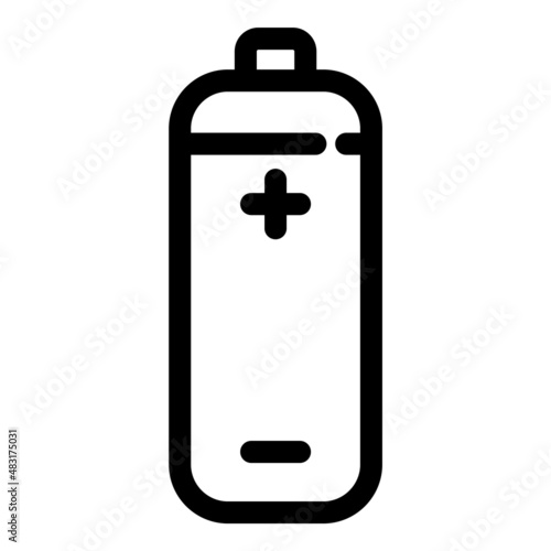 Battery Flat Icon Isolated On White Background