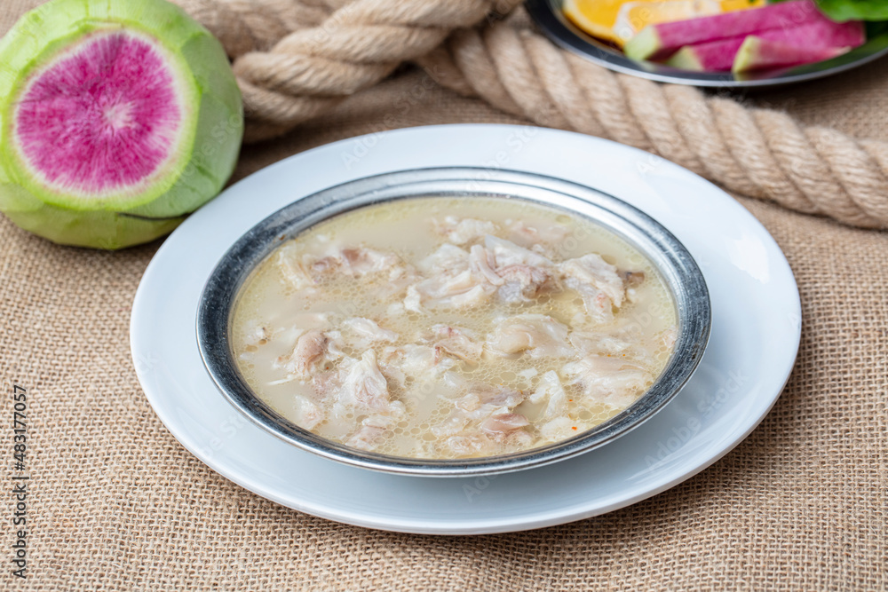 Traditional Turkish Soup Paca, and offal soup.. Traditional Turkish Soup Paca, and offal soup..