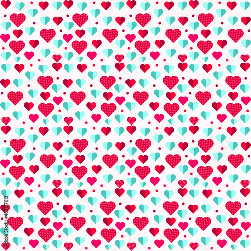 Plaid pattern seamless ornate. Set valentines day vector background. Fabric texture collection.Vector Valentine's Day Hearts Horizontal Seamless Pattern