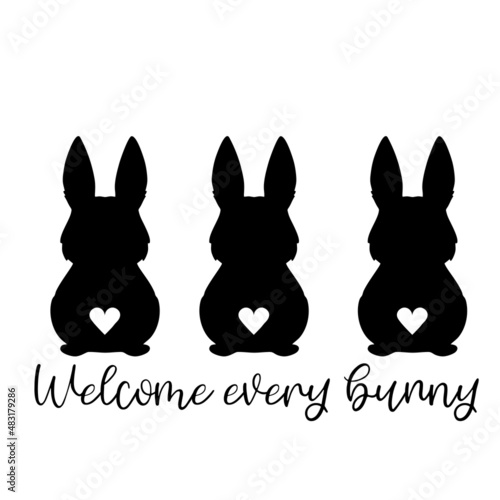 Easter and spring Hand drawn typography poster. Conceptual handwritten phrase Hand lettered calligraphic design. Inspirational vector. 