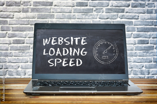 Website or webpage loading speed concept