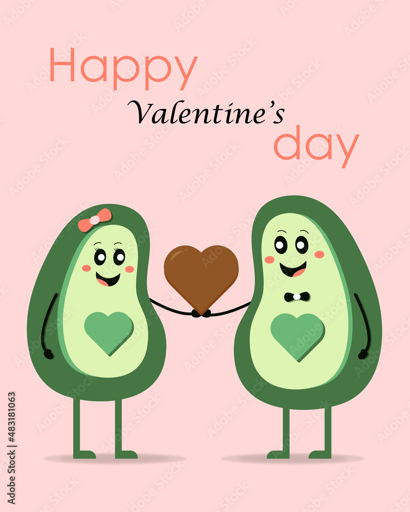 Pair of avocados holding a heart