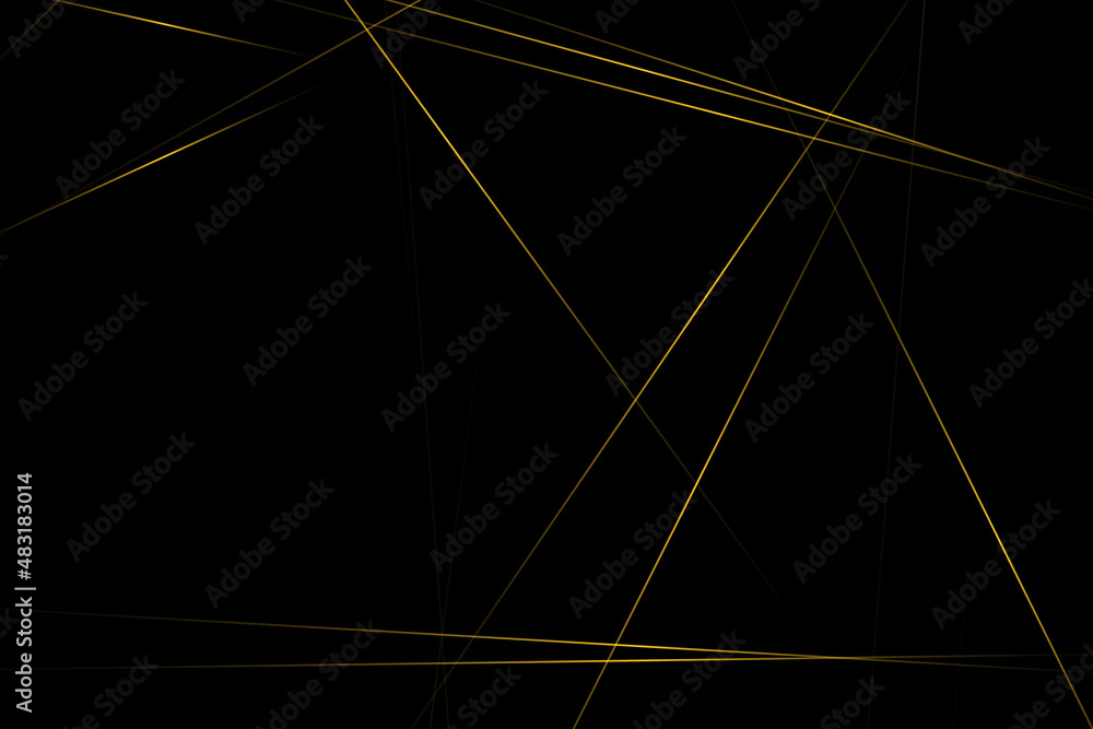 Fototapeta premium Abstract black with gold lines, triangles background modern design. Vector illustration EPS 10.