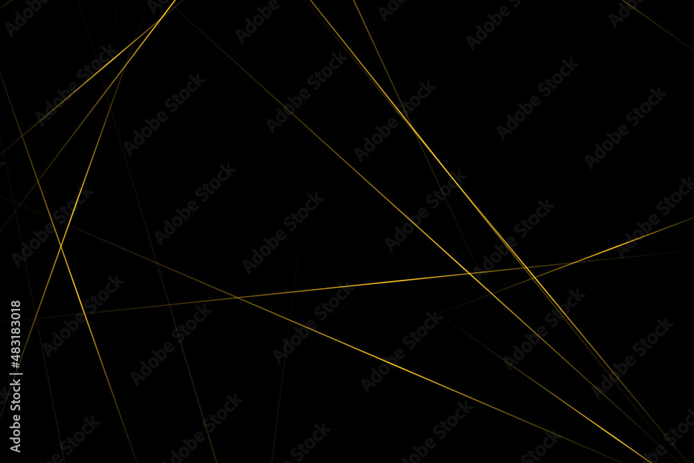 Fototapeta premium Abstract black with gold lines, triangles background modern design. Vector illustration EPS 10.
