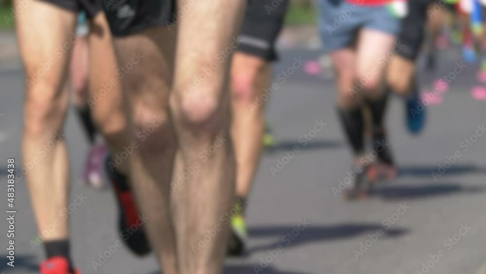 Marathon runners in Warsaw Poland in 4K slow motion 60fps Marathon runners in Warsaw Poland in 4K slow motion 60fps