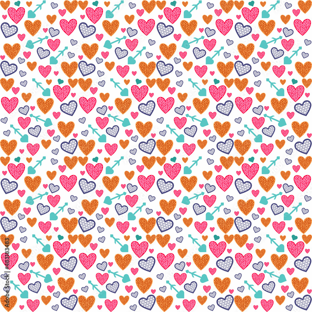 Plaid pattern seamless ornate. Set valentines day vector background. Fabric texture collection.Vector Valentine's Day Hearts Horizontal Seamless Pattern Plaid pattern seamless ornate. Set valentines day vector background. Fabric texture collection.Vector Valentine's Day Hearts Horizontal Seamless Pattern