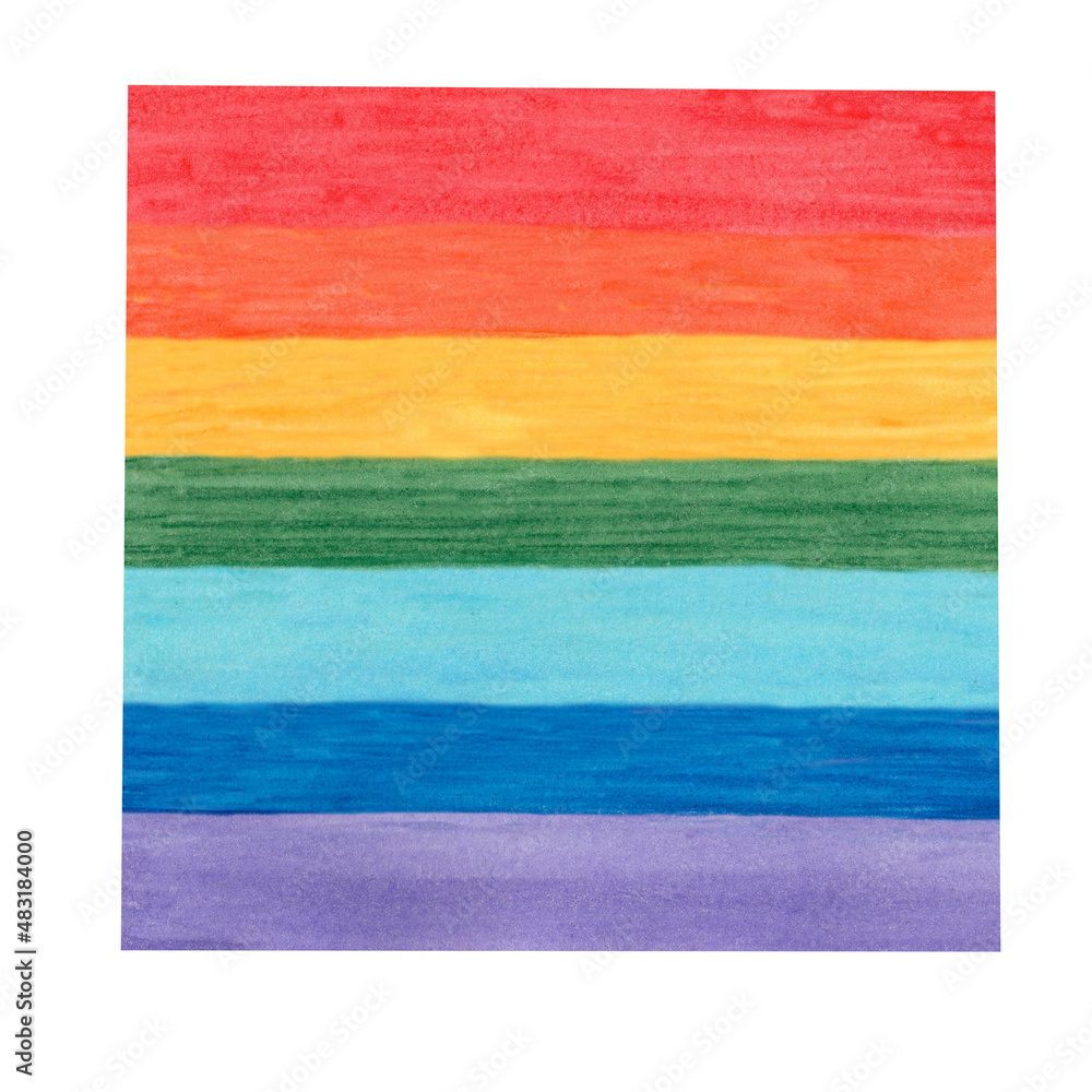 Fototapeta premium watercolor colorful abstract background with rainbow color, seven colors, painted with a brush